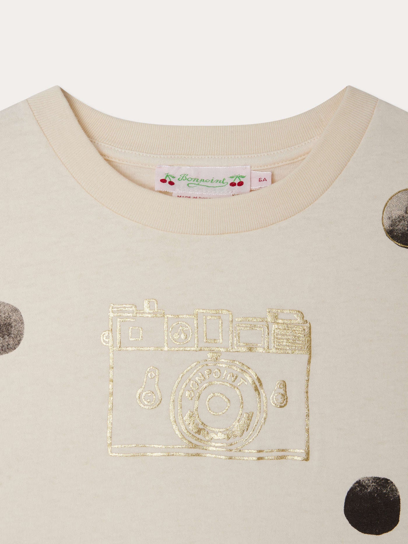 Thida organic cotton polka dot print t-shirt