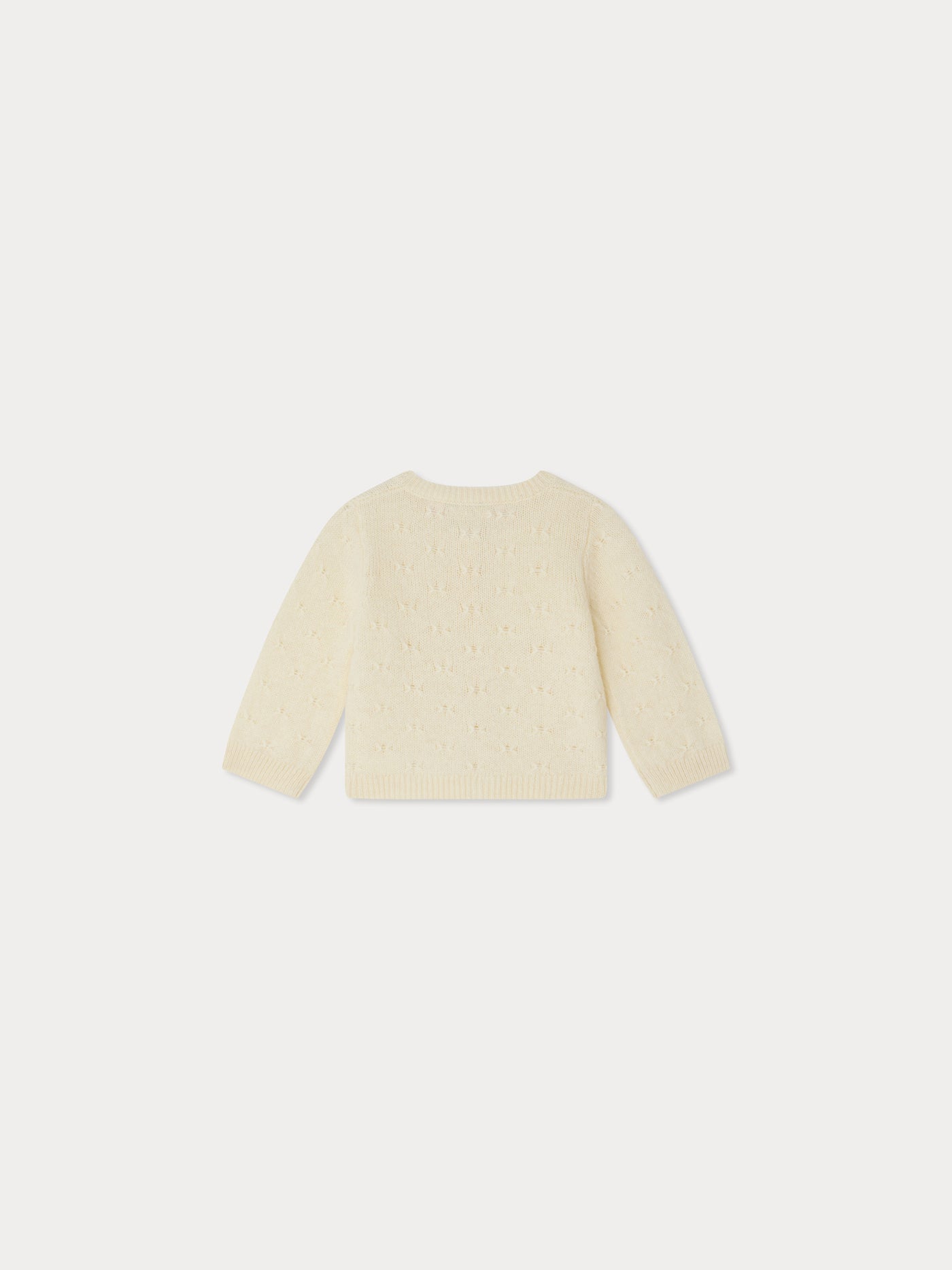 Tibile round neck cardigan with a decorative stitch