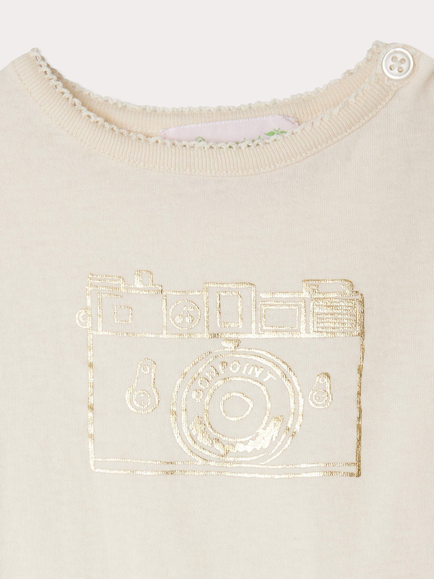 Dom organic cotton camera print t-shirt