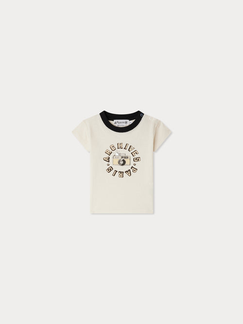 Tom T-shirt with Paris archives print in organic cotton