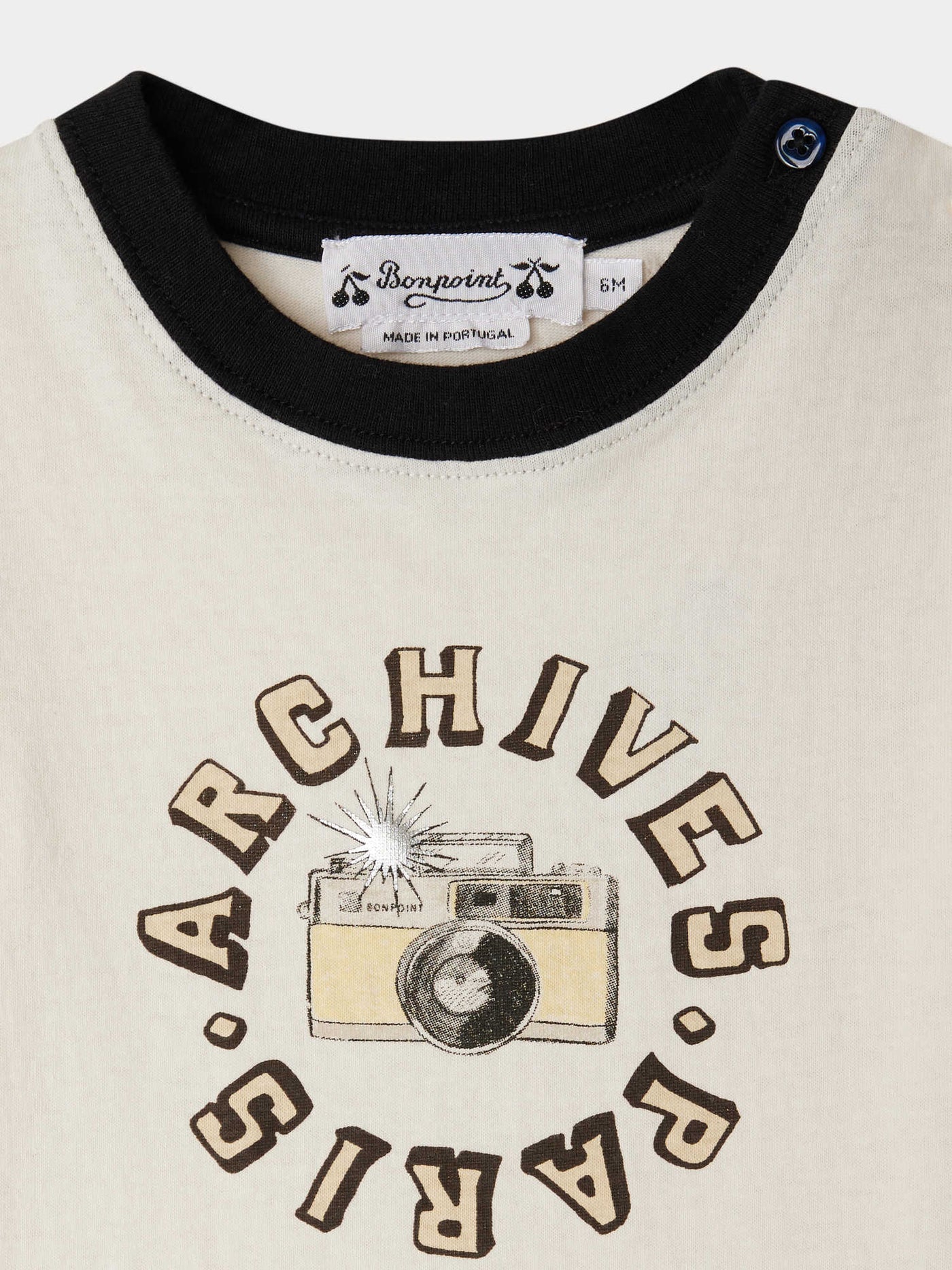 Tom T-shirt with Paris archives print in organic cotton