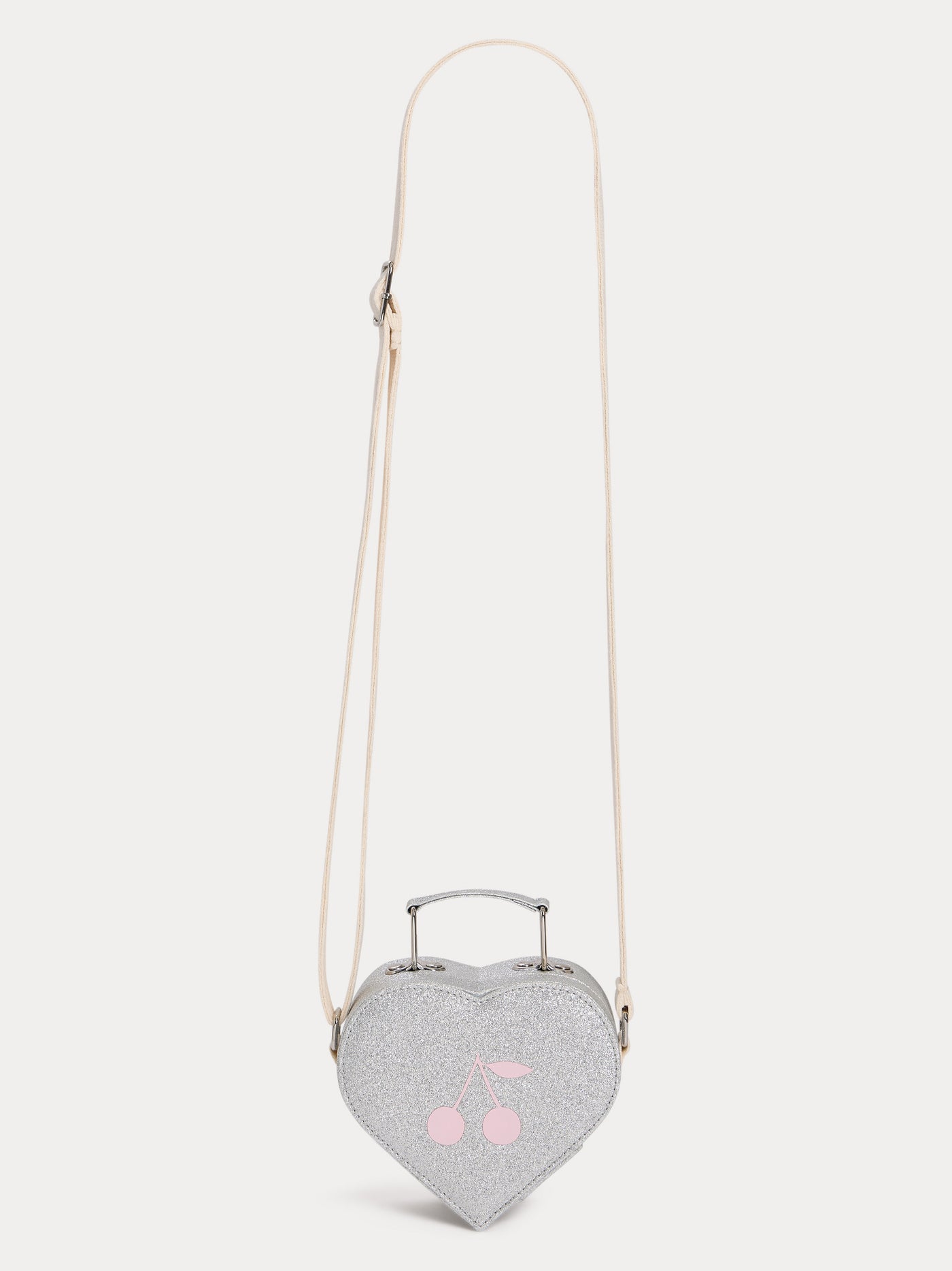 Mariha heart-shaped bag with silver sequins