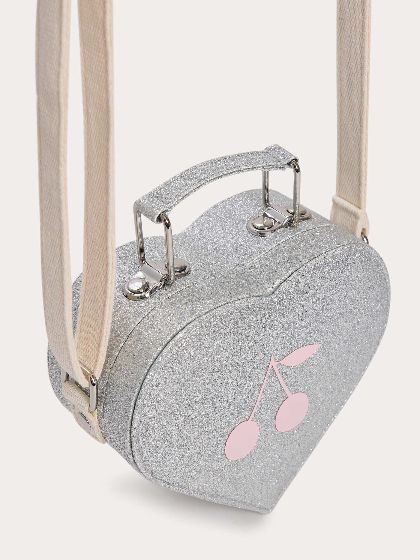Mariha heart-shaped bag with silver sequins