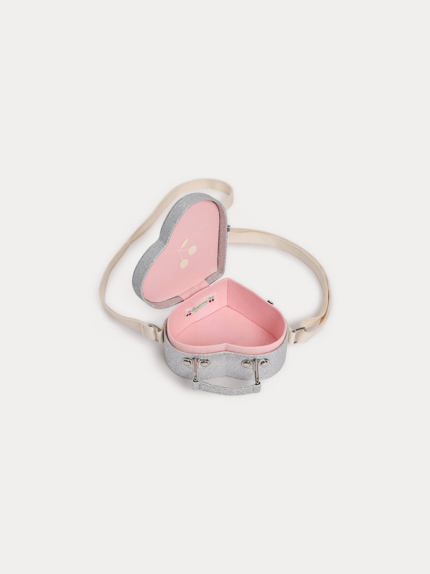 Mariha heart-shaped bag with silver sequins