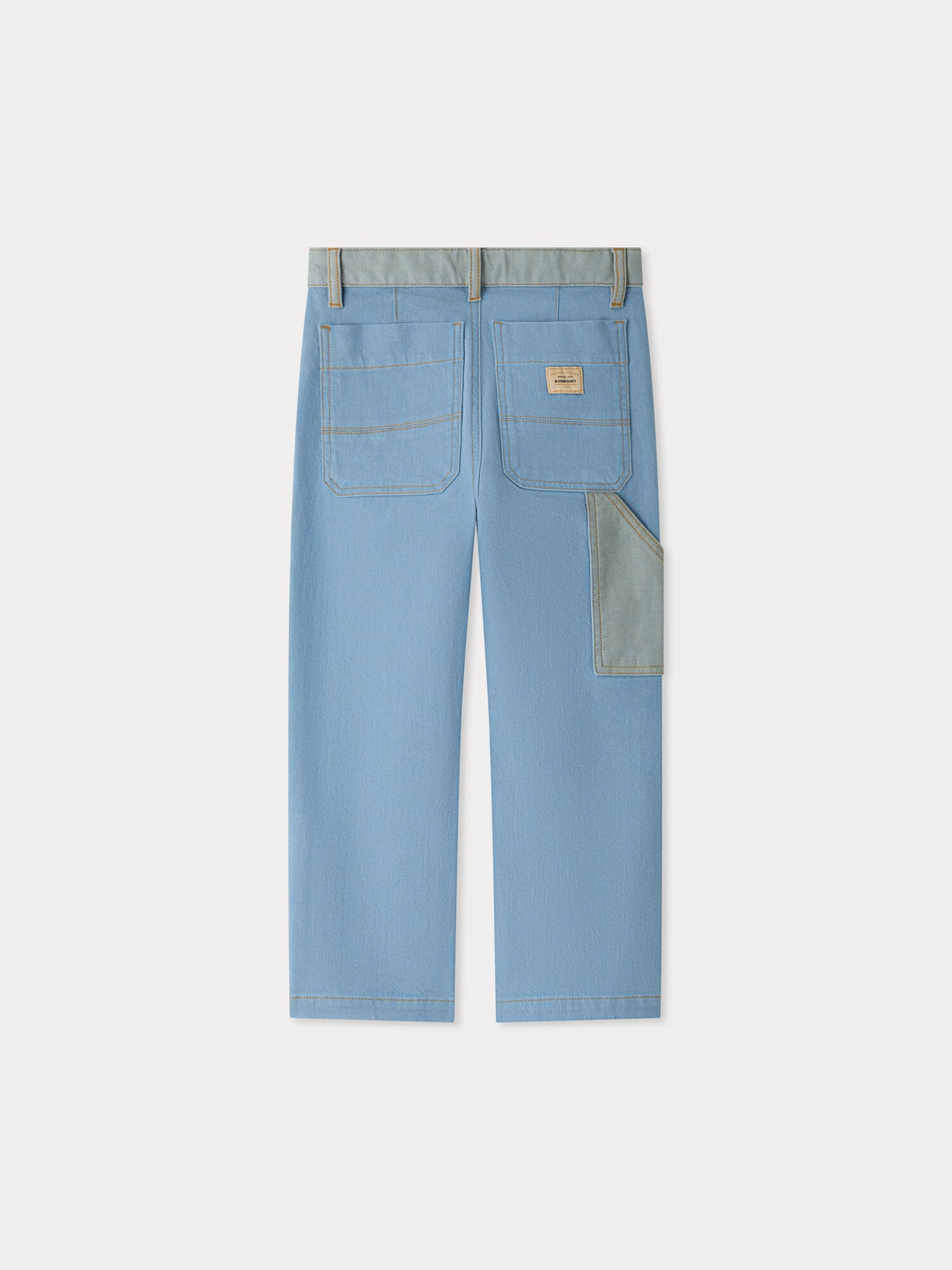 Gael wide-leg denim pants in organic cotton