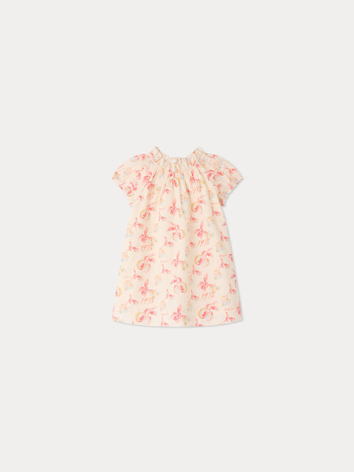 Sidwel baby dress with cherry print in organic cotton