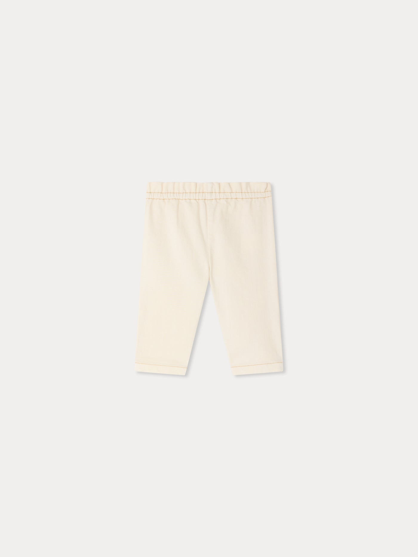 Luciole baby denim trousers with cherry embroidery in organic cotton