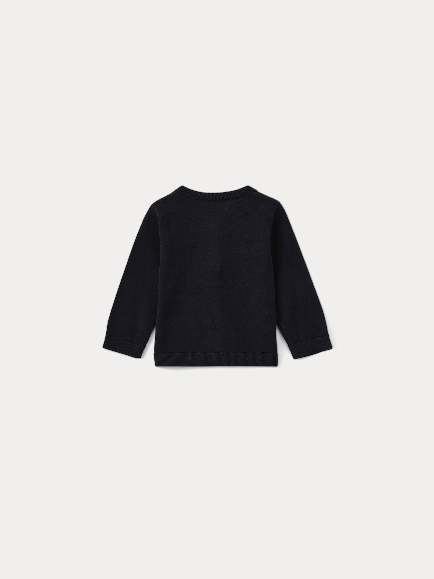 Cardigan Navy embroidered in cotton