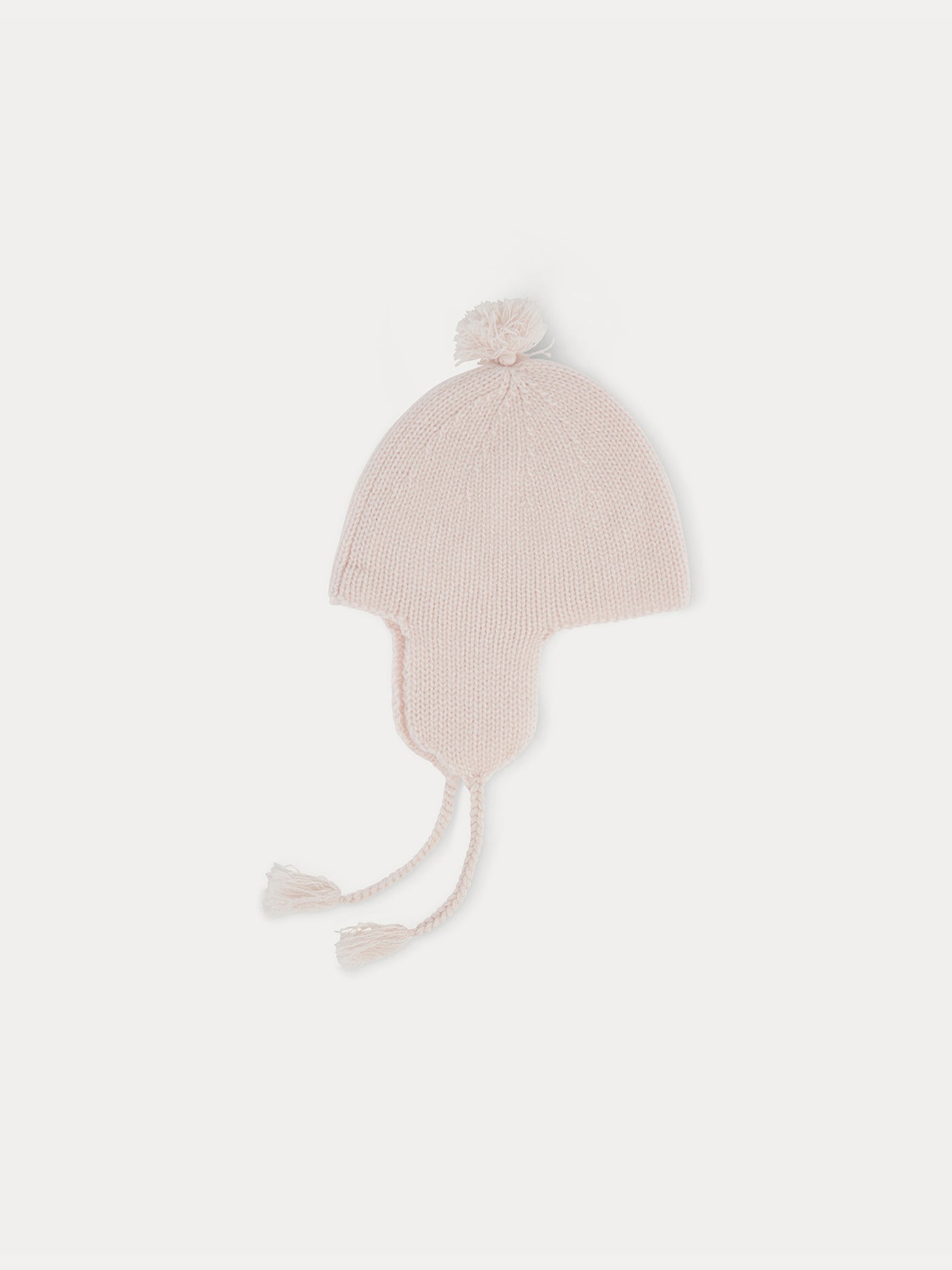 Babies' beanie hat pale pink