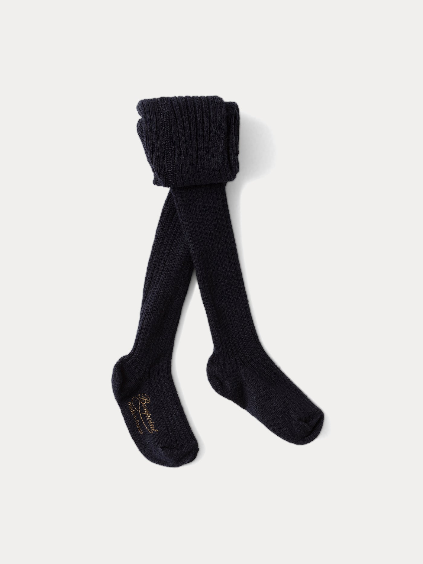 Cashmere baby tights navy