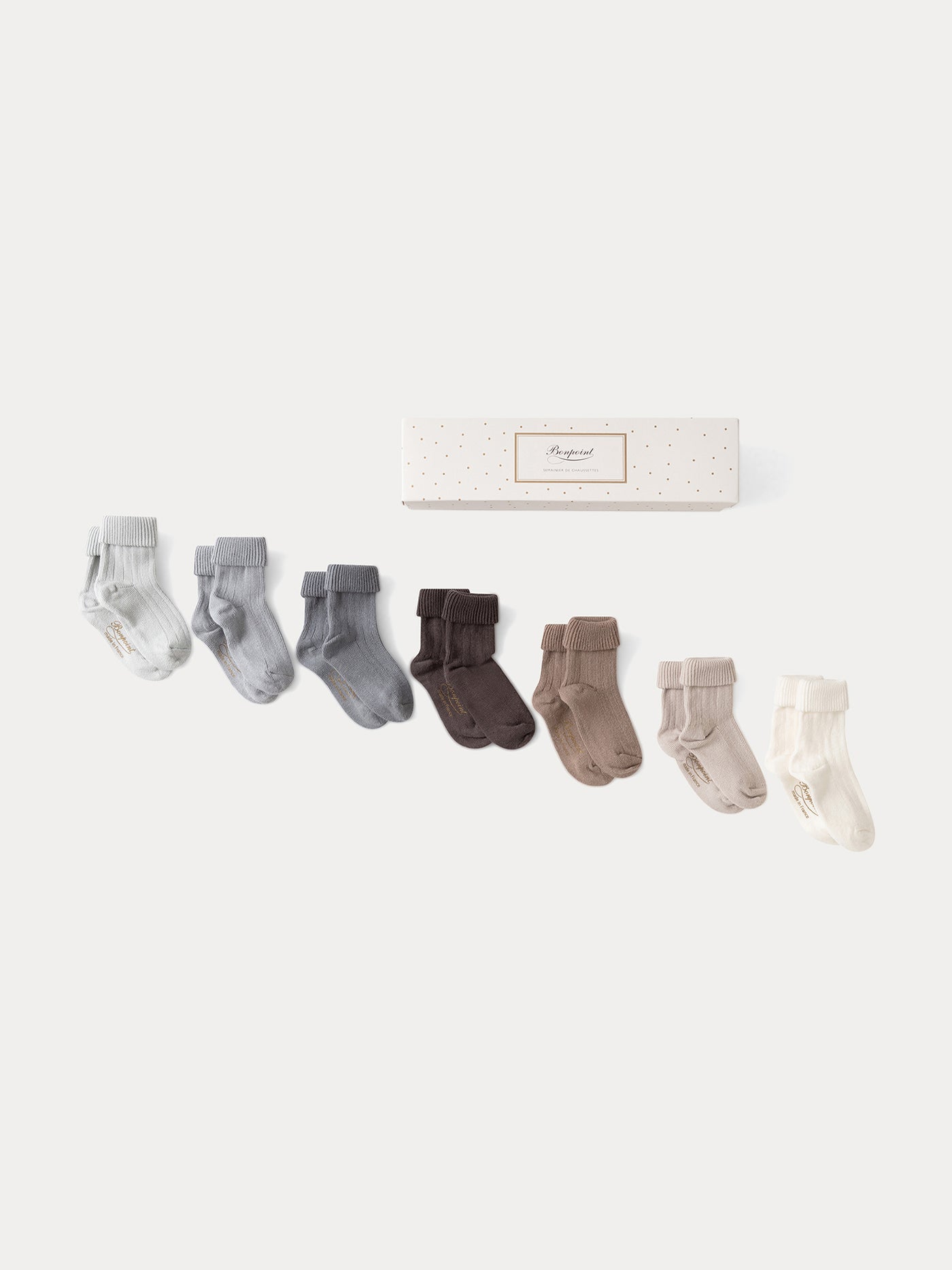 Baby Day-of-the-Week Cotton Socks Northern Blue