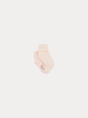 Baby ribbed socks in pale pink