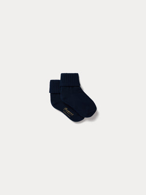 Baby ribbed socks in navy