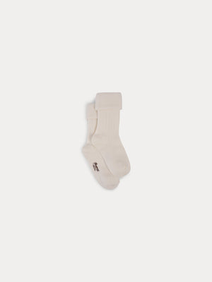 Cotton socks in milk-white