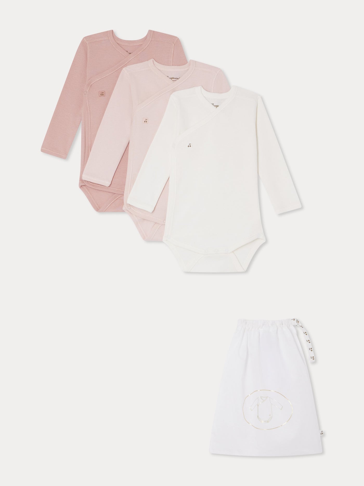 Lot of 3 bodysuits light pink