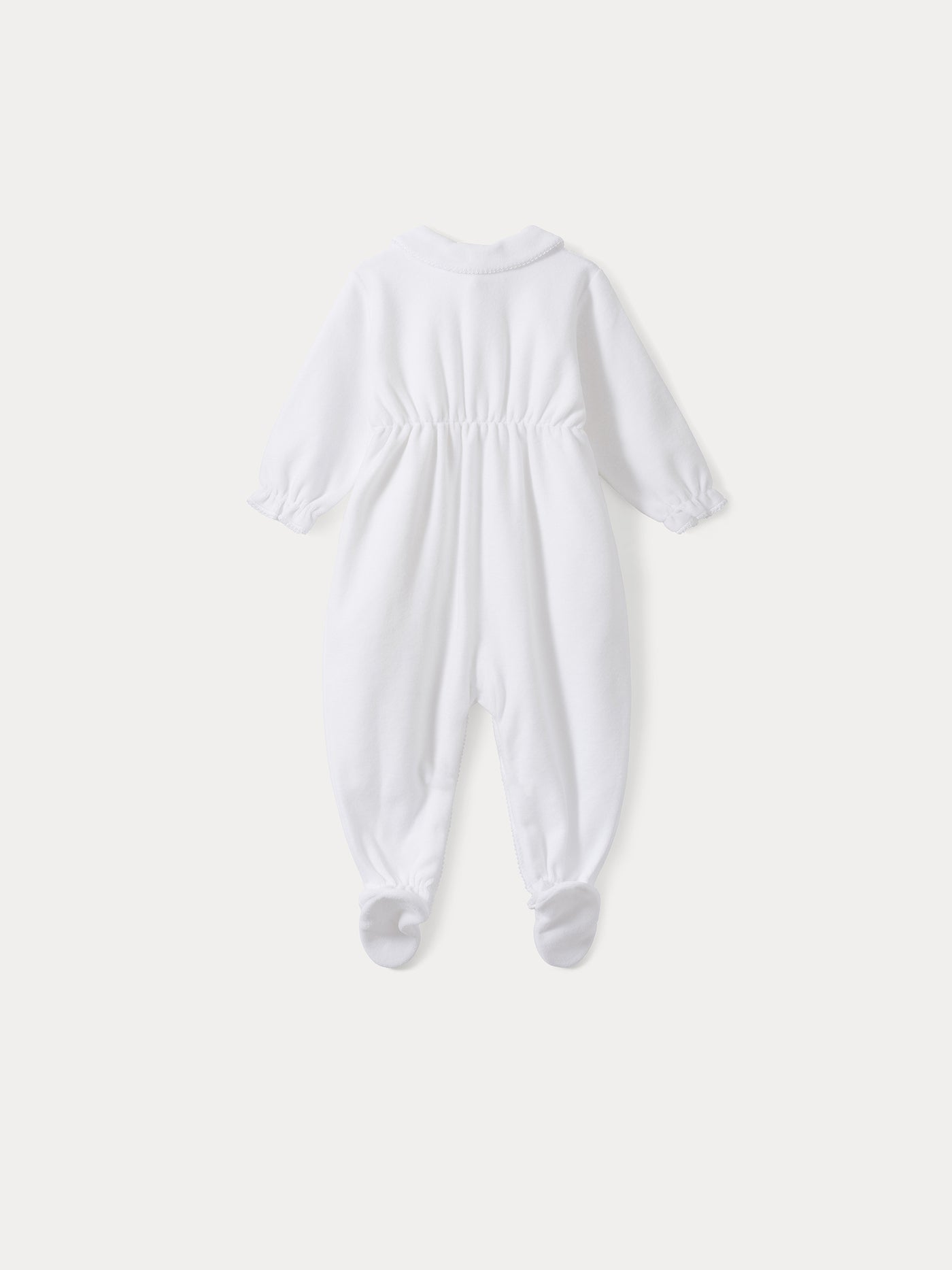 Baby round neck sleepsuit white