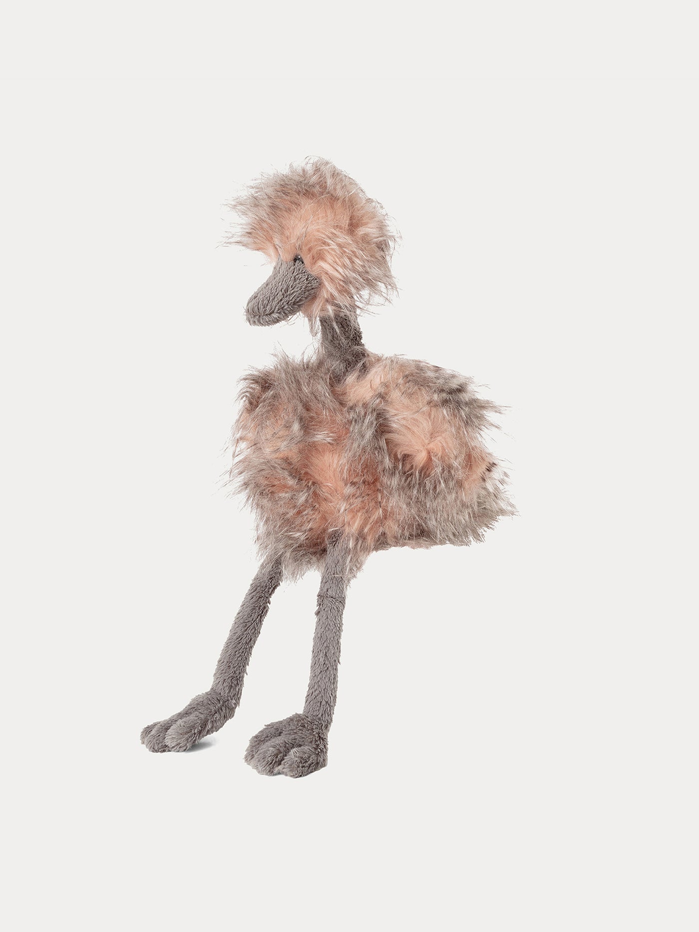 Odette ostrich cuddly toy Powder pink