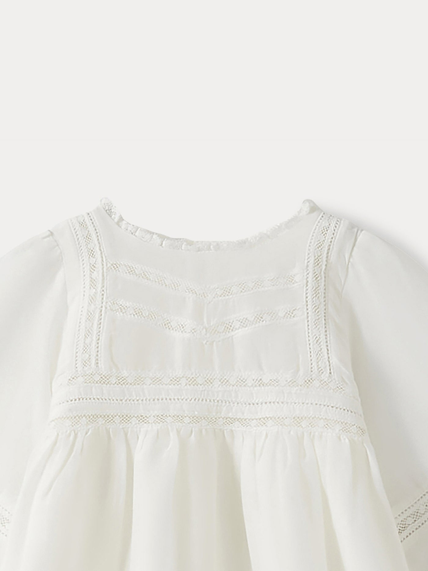 Cotton and silk christening gown