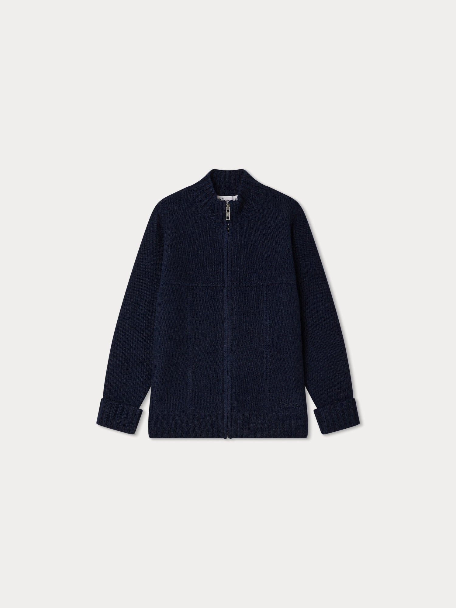 Outlet Bonpoint navy soft wool stretch sweater Cardigan