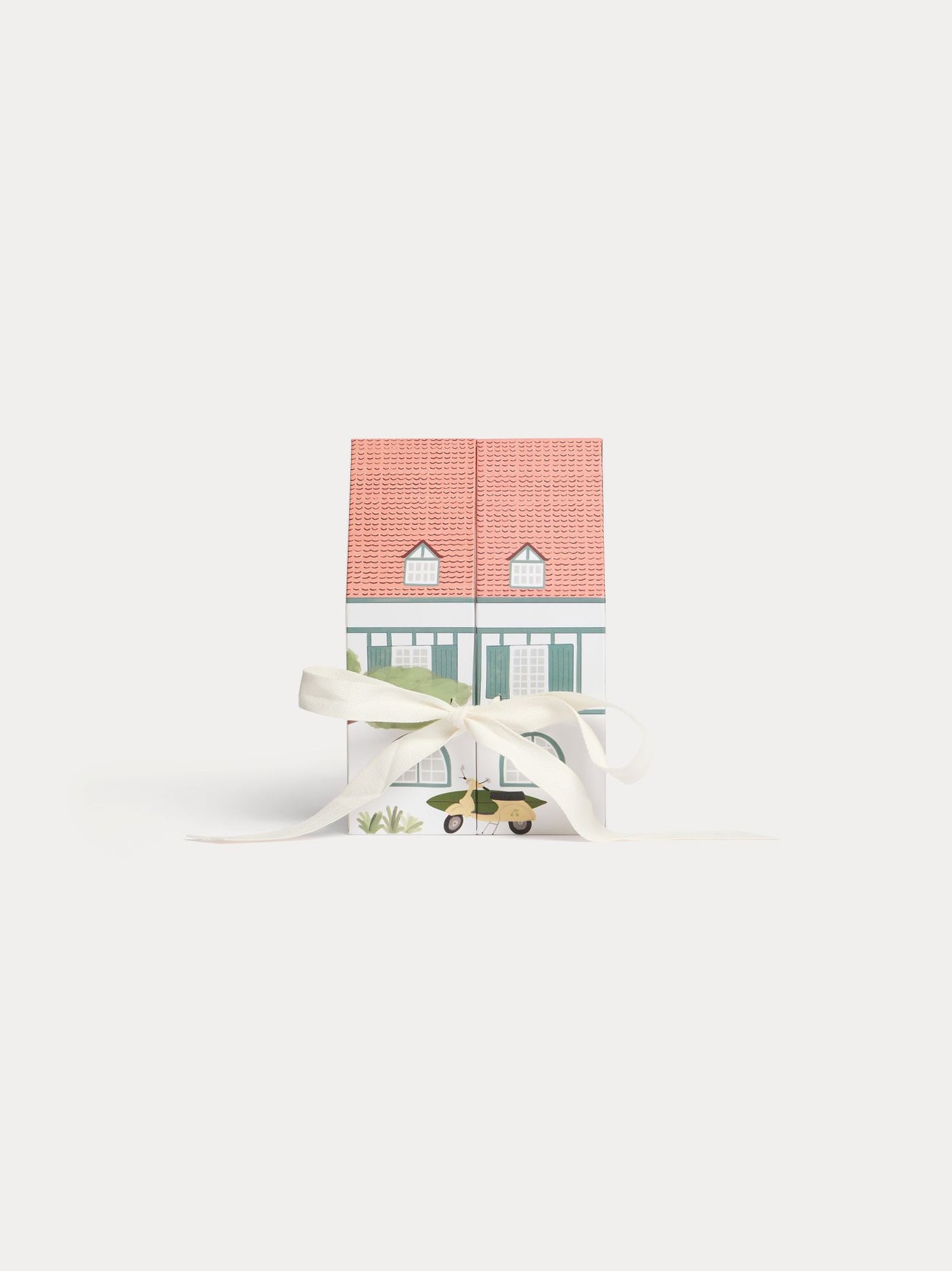 Orange house-print box