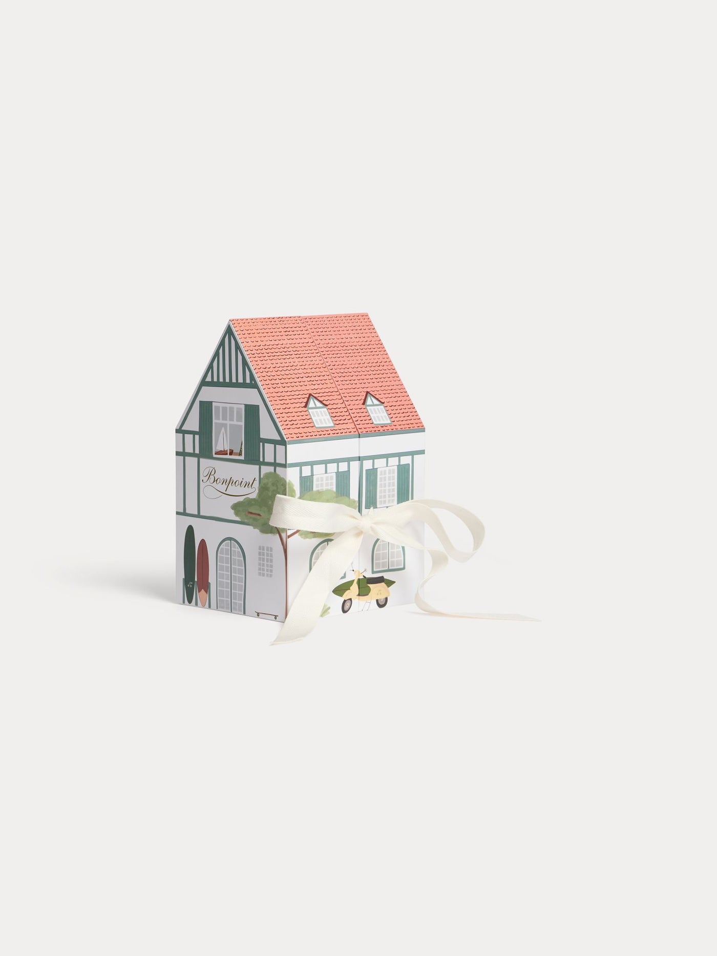 Orange house-print box