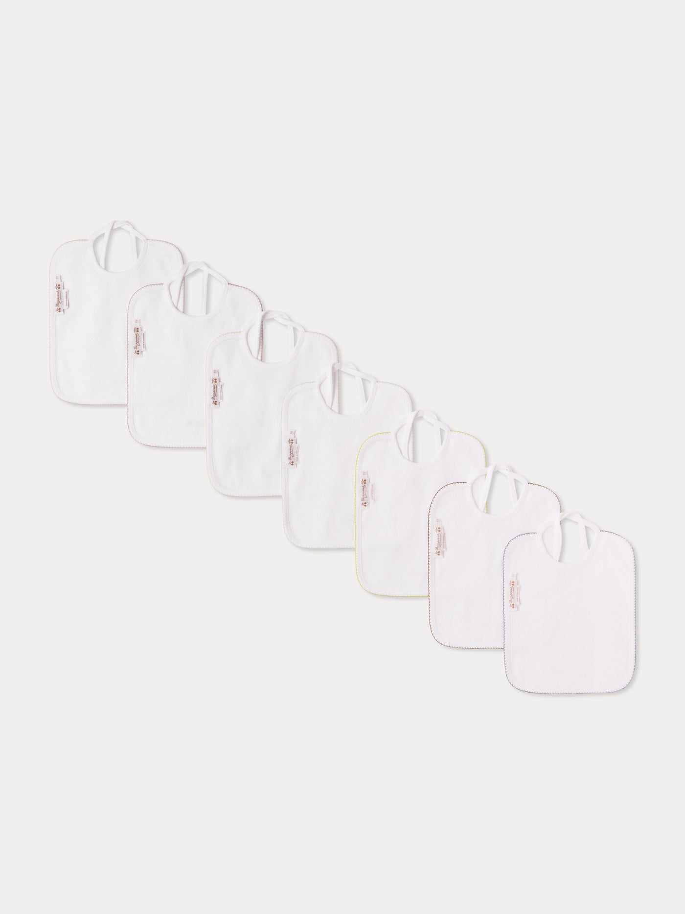Pack of 7 organic cotton bibs
