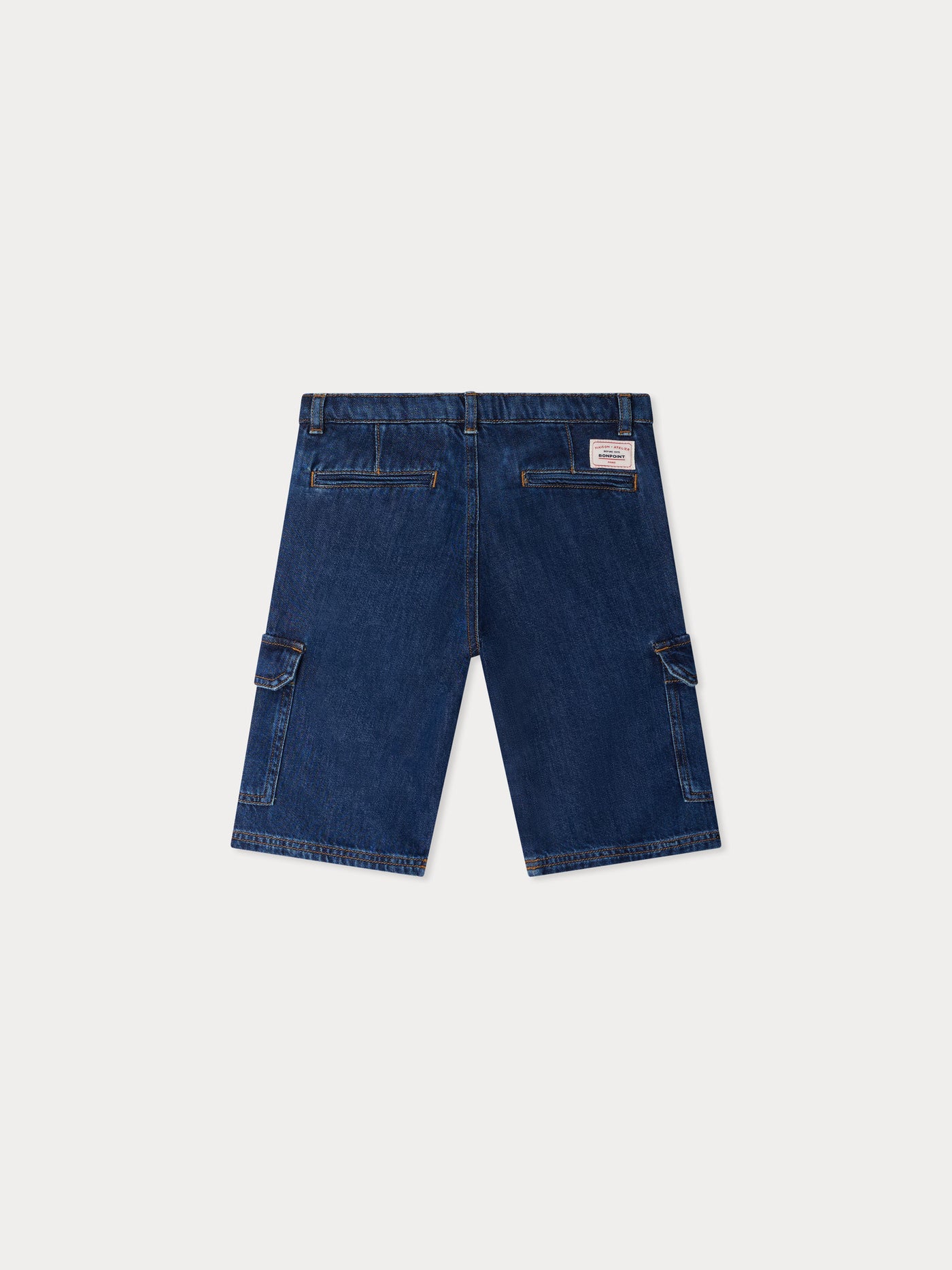 Caiman bermuda shorts with pockets in blue denim
