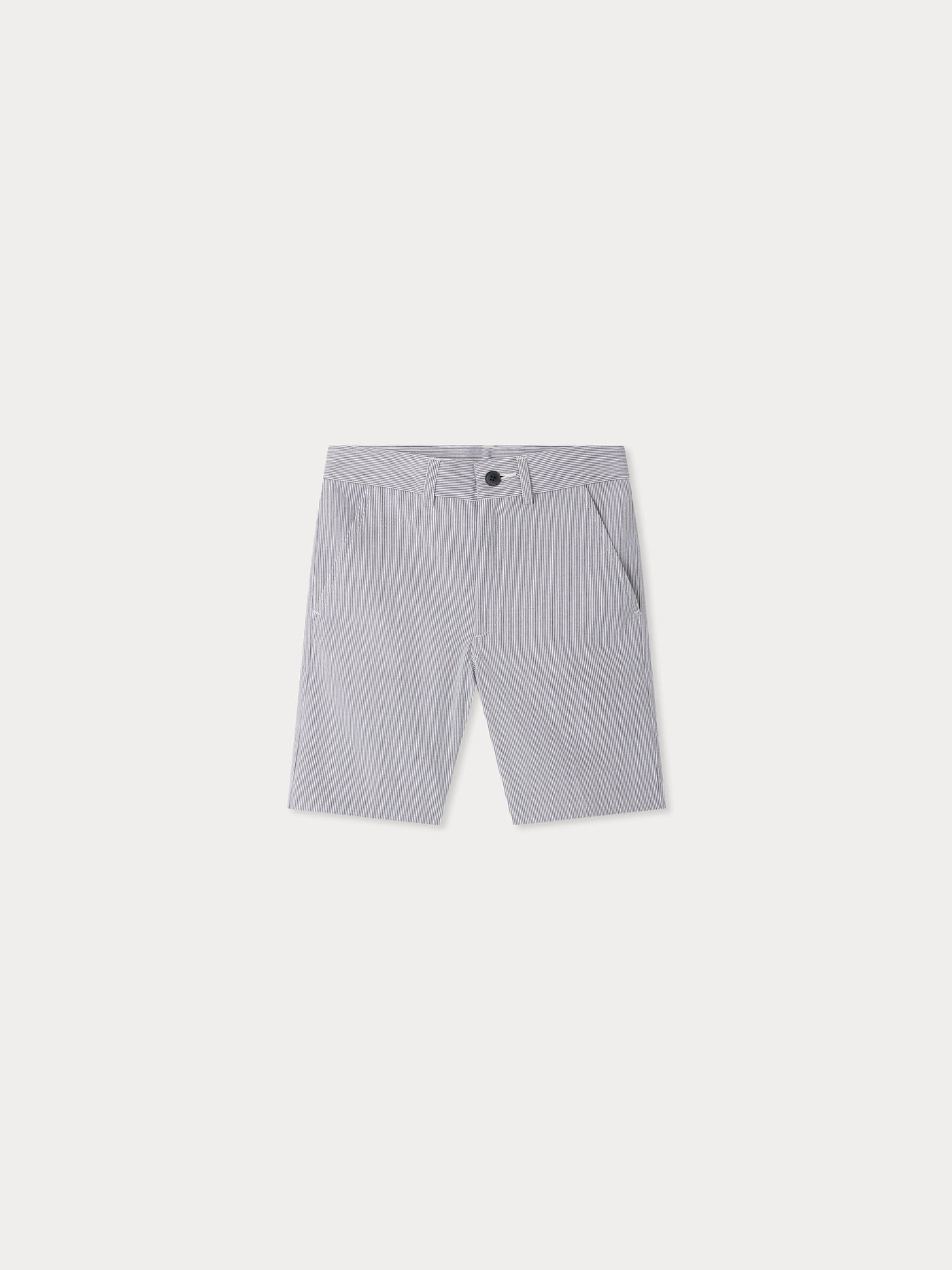 Calvin embroidered shorts with fine stripes