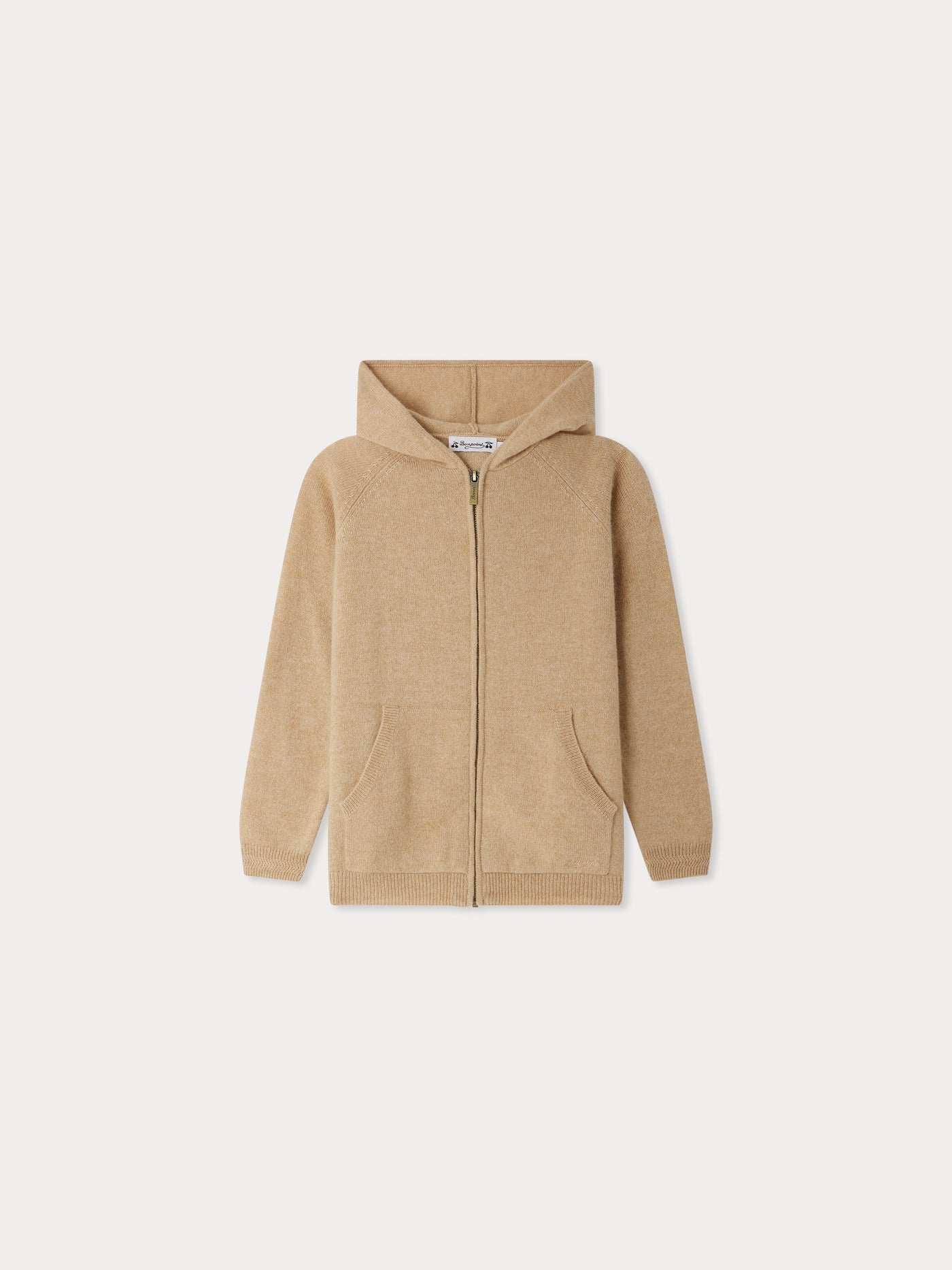 Elyan cardigan with hood and elbow patches