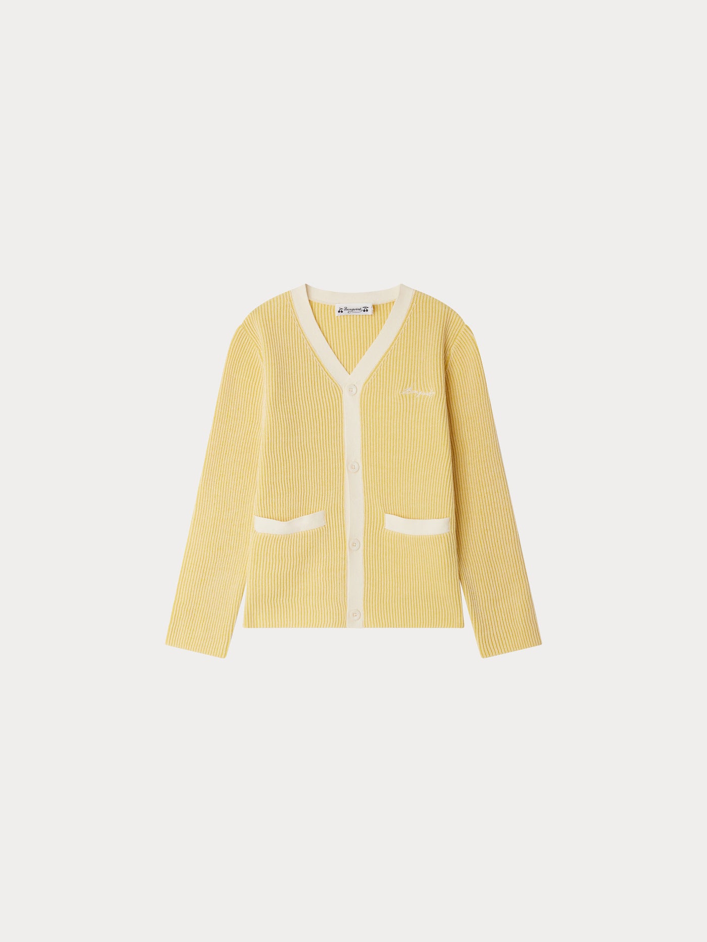 Albert ribbed cardigan with embroideries