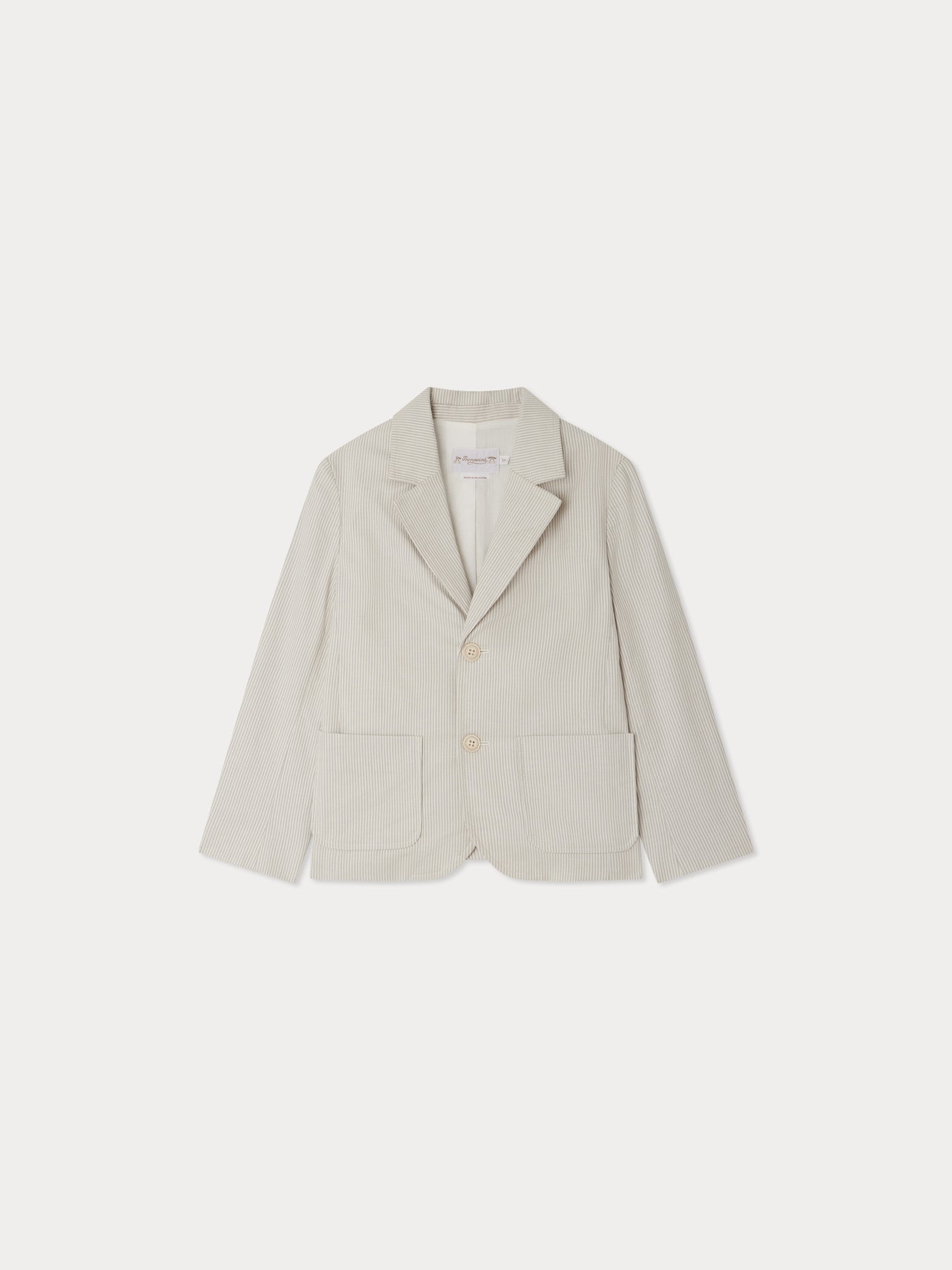 Benjamin structured jacket with stripes
