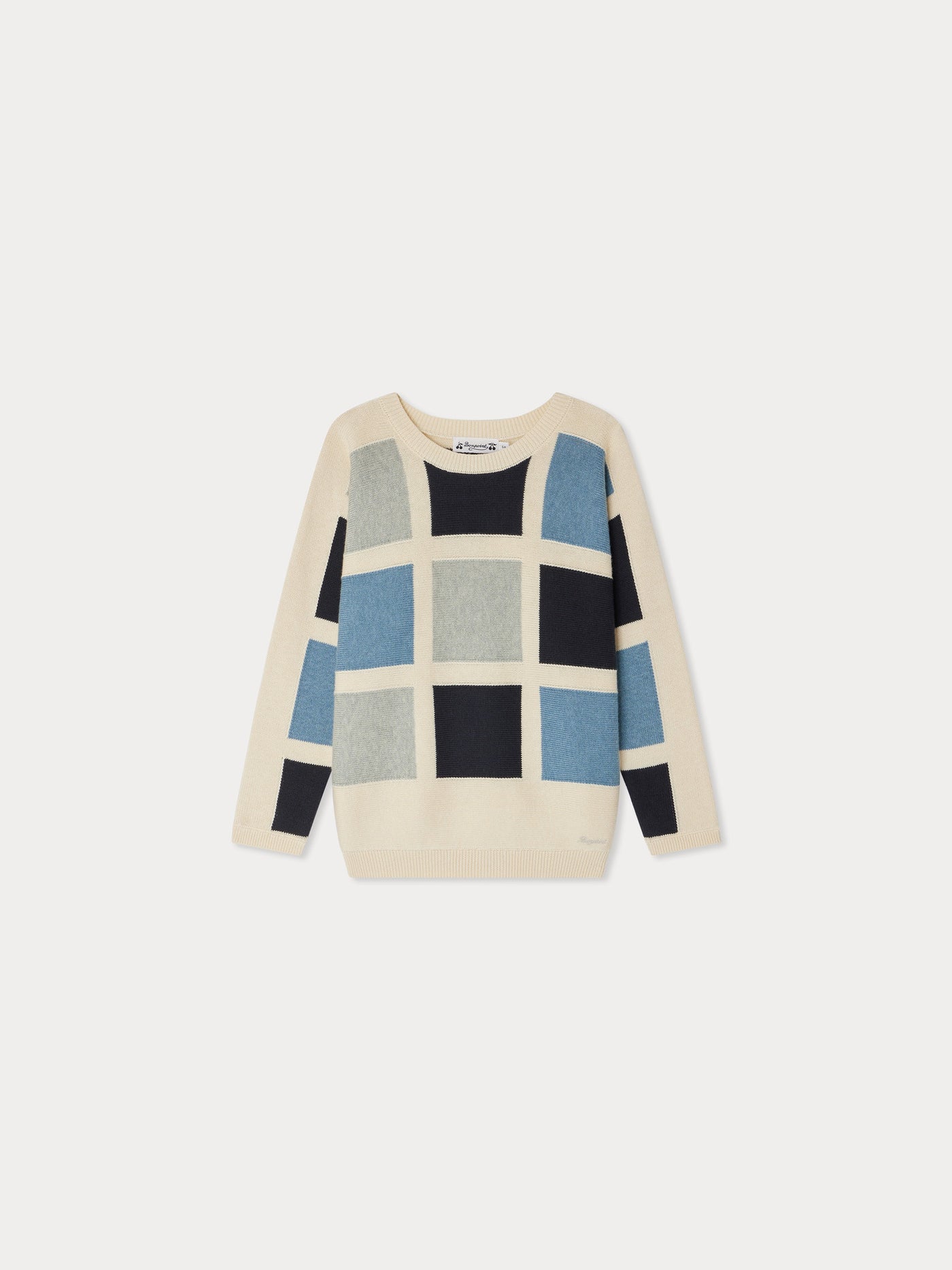 Eran sweater color block with checks