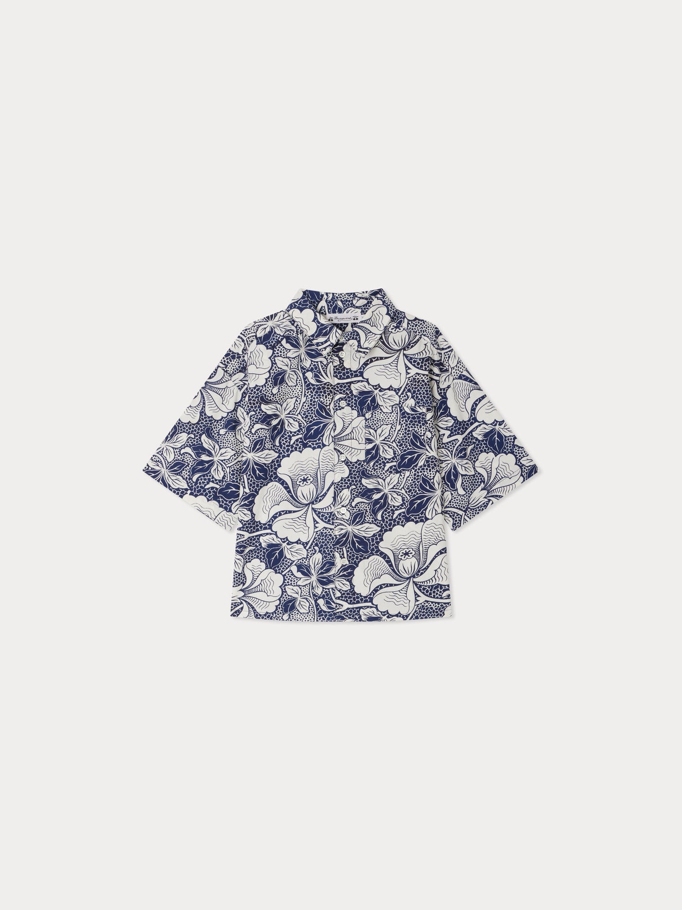 Erian poplin shirt with floral motif