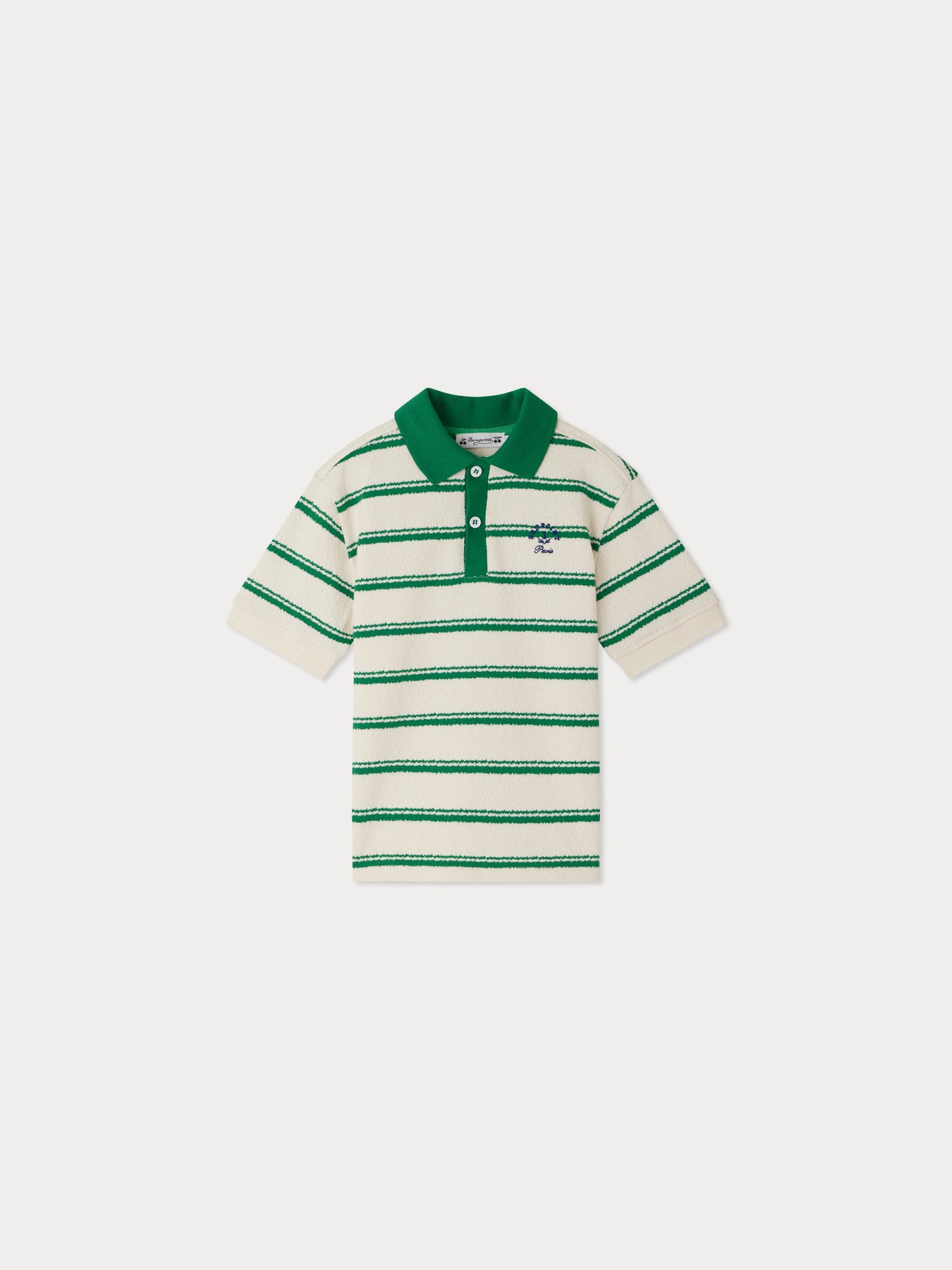 Edell embroidered polo with stripes