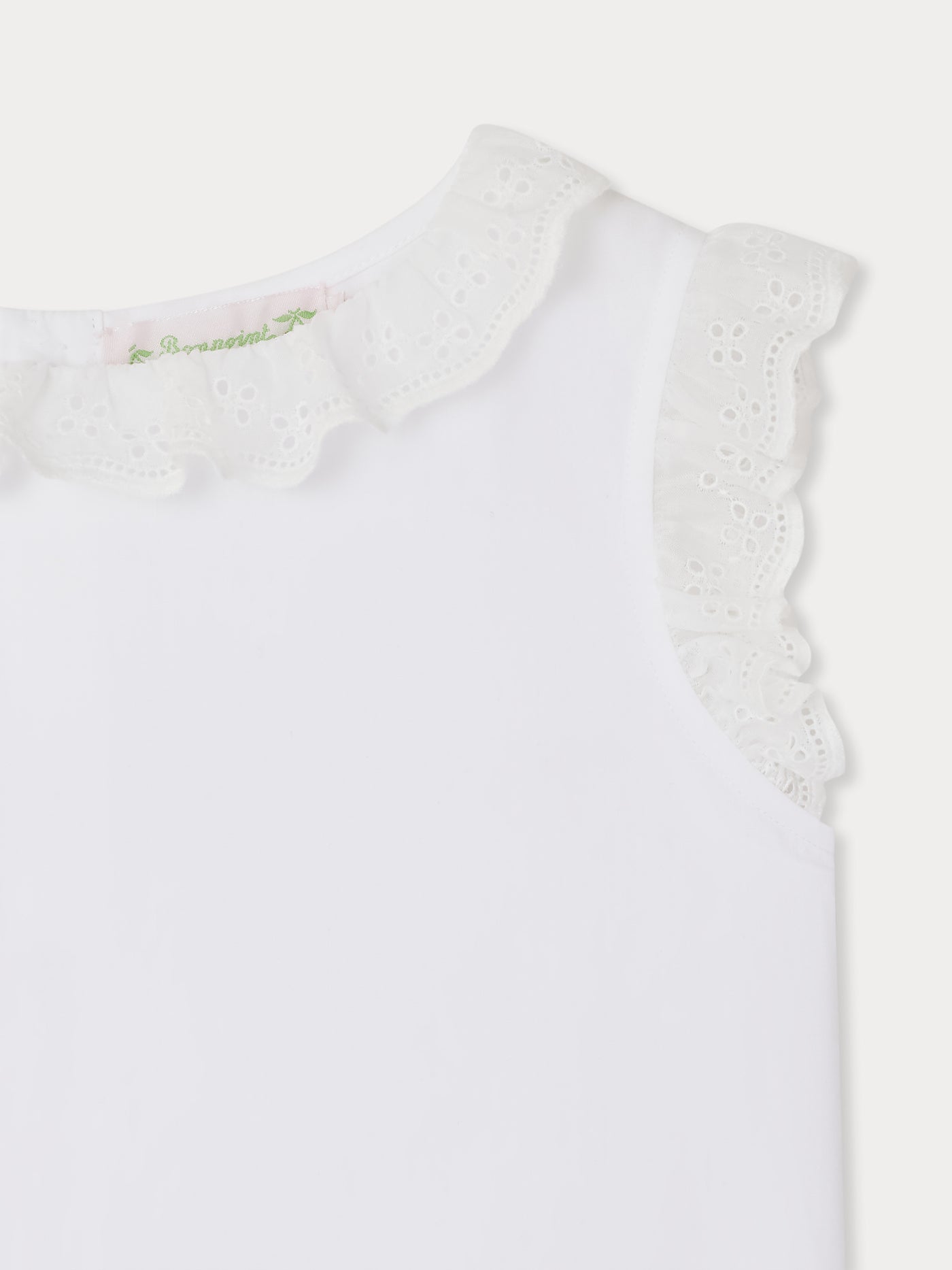 Elive blouse with ruffles in English embroidery