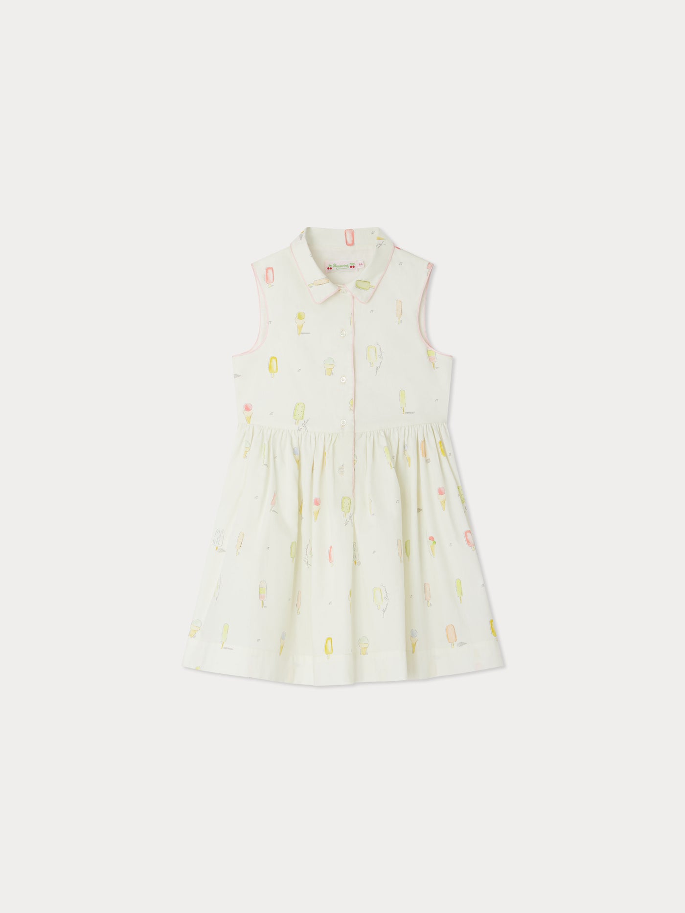 Anne sleeveless dress with ice-cream print