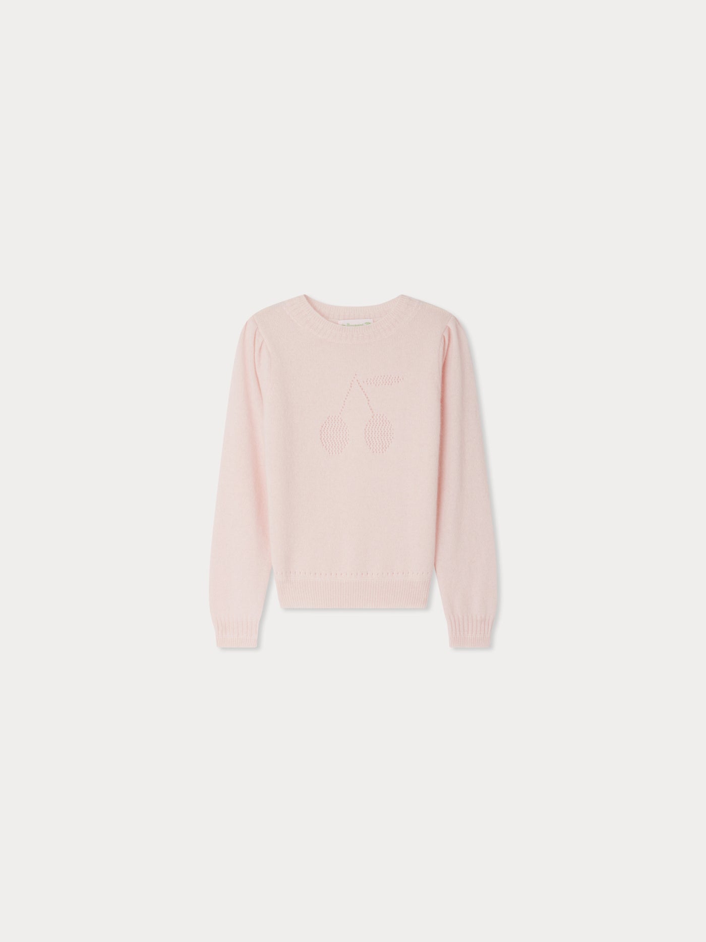 Emiliou cashmere sweater with openwork cherry pattern