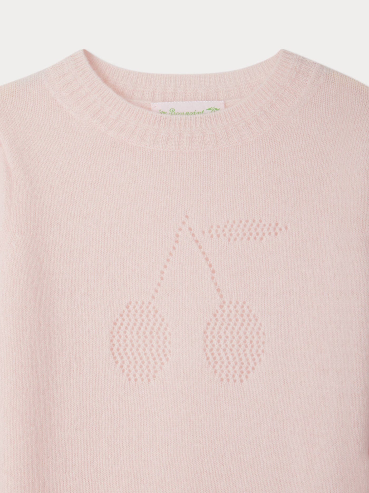 Emiliou cashmere sweater with openwork cherry pattern