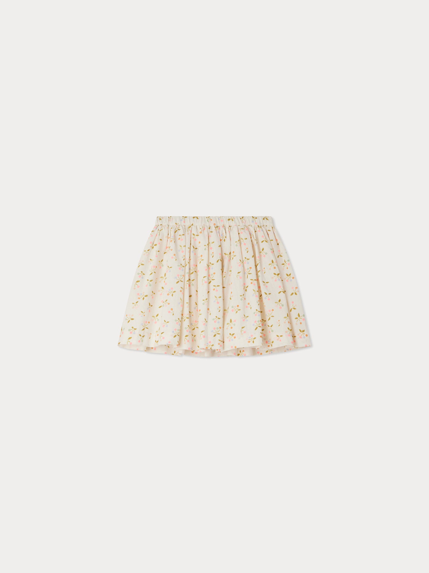 Suzon skirt in cotton voile with cherry print