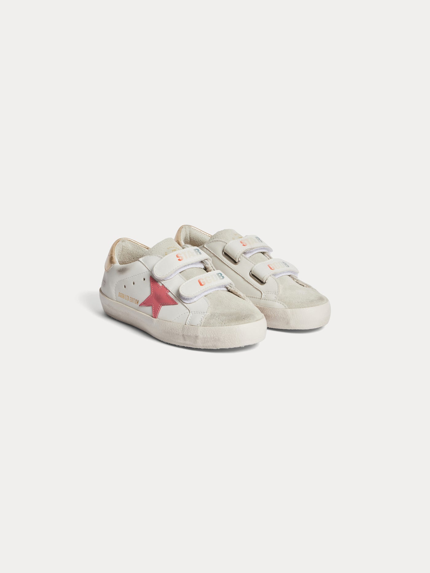 Bonpoint x Golden Goose Golstar sneakers in pink with velcro for kids