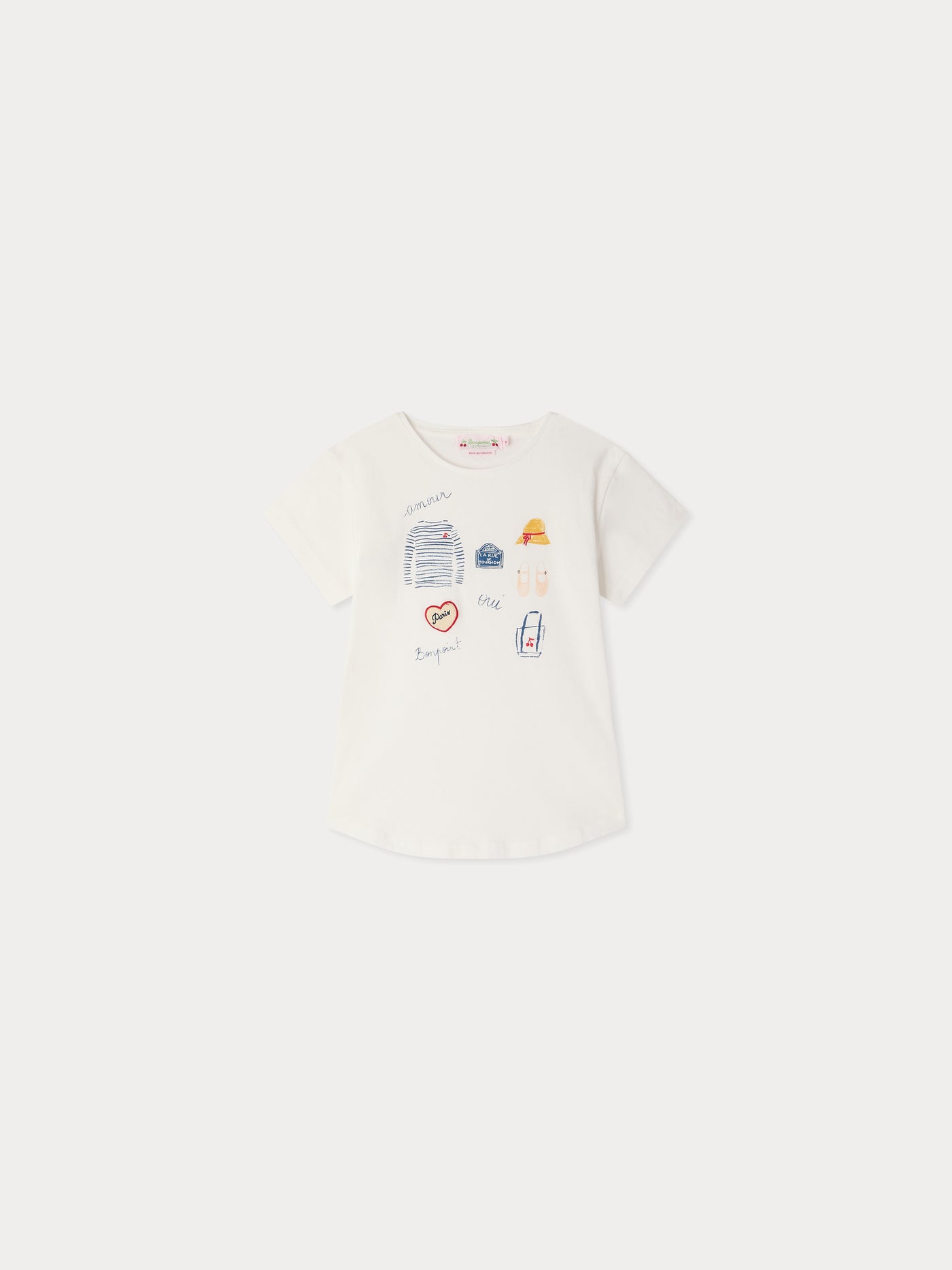 Aada t-shirt with Parisian print in organic cotton