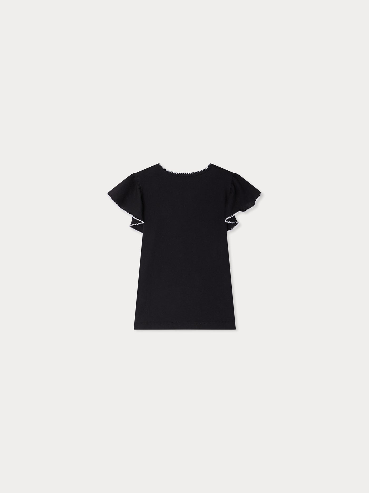 Emila t-shirt with cherry embroidery  in organic cotton
