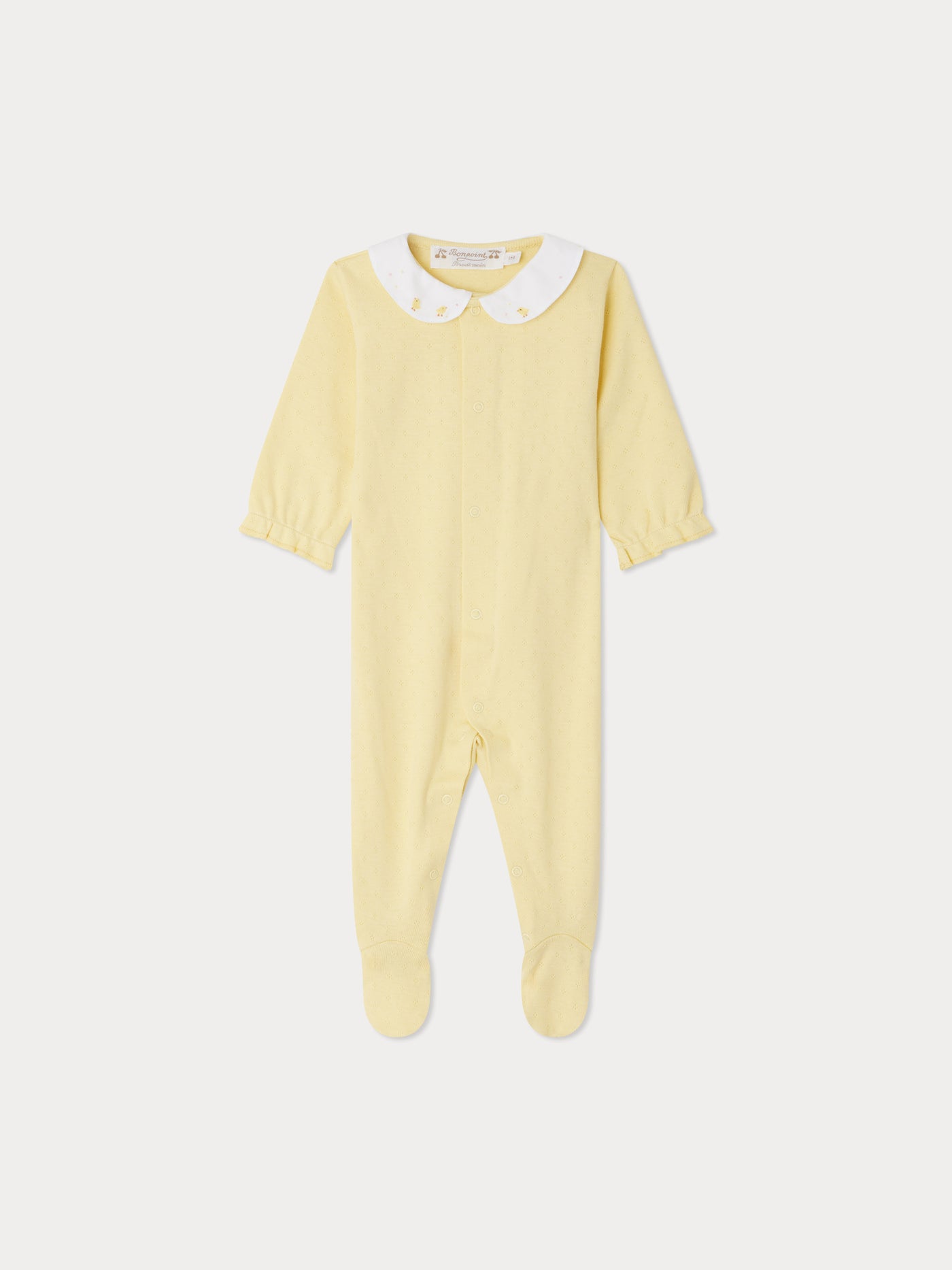 Tintina pajamas with chick-embroidered collar