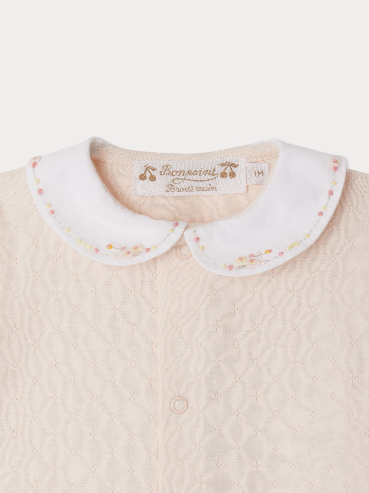 Tintina pajamas with embroidered flower collar