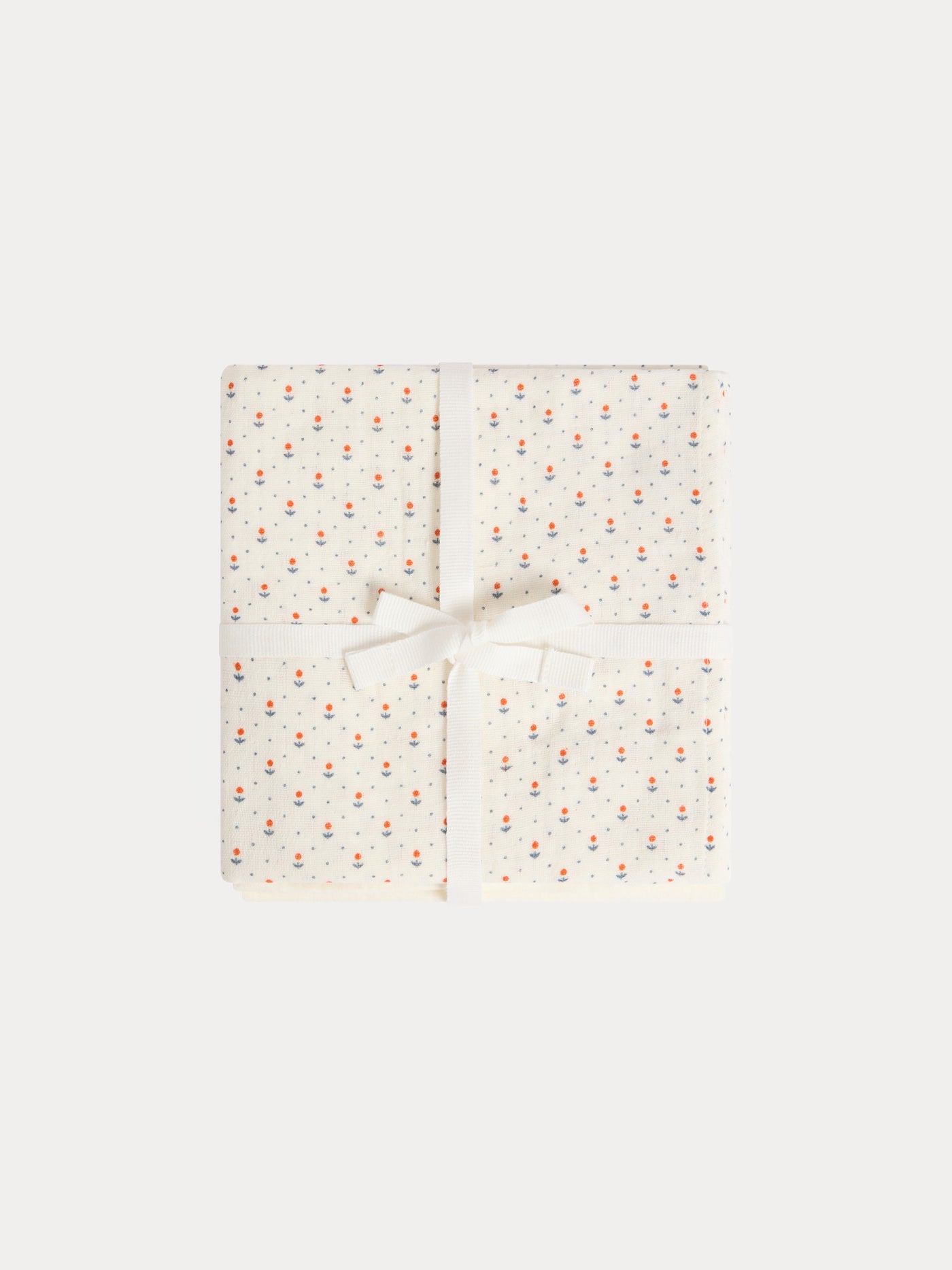 Doudou swaddle with orange tulip print