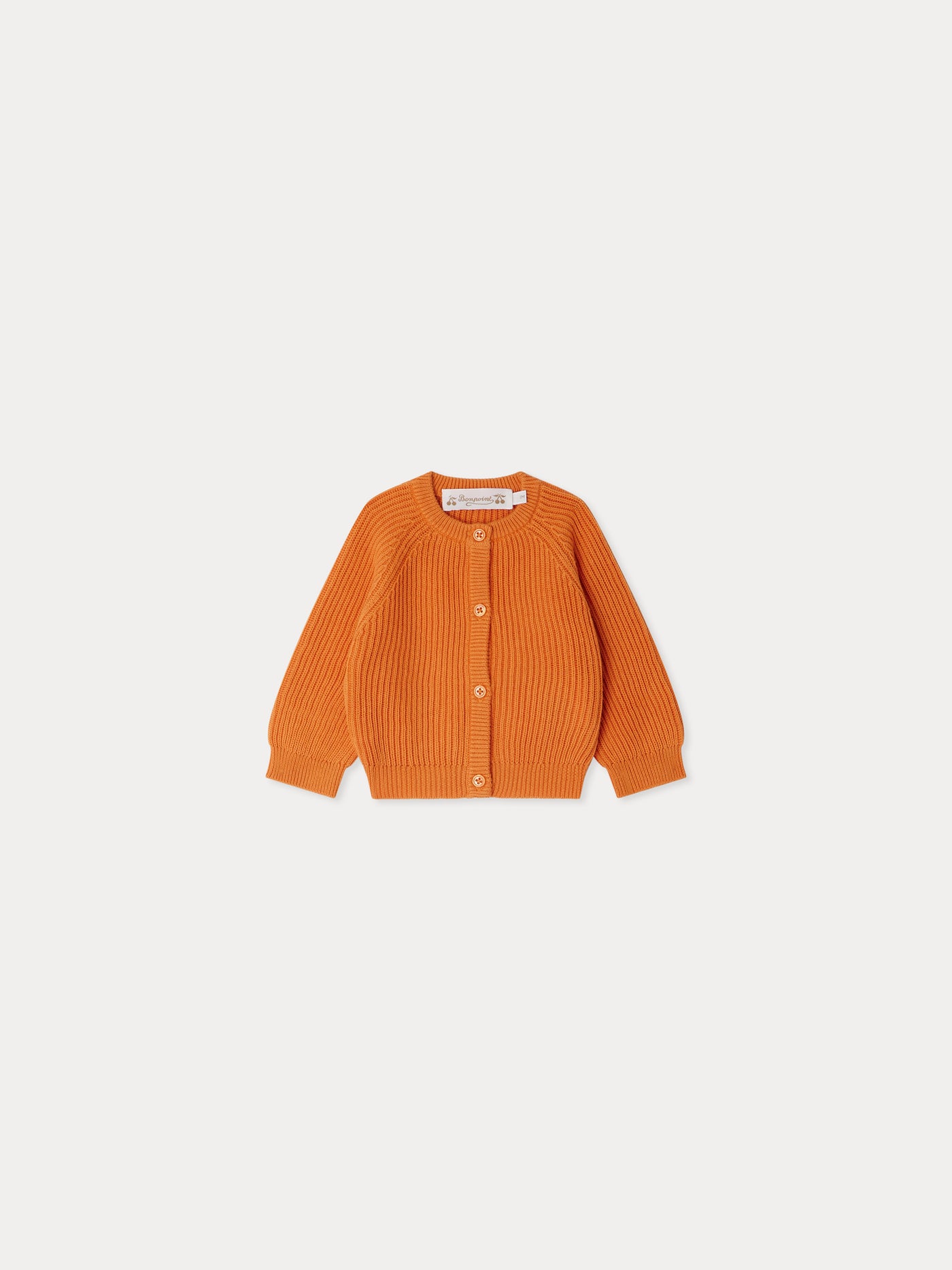 Giusto ribbed cardigan in orange