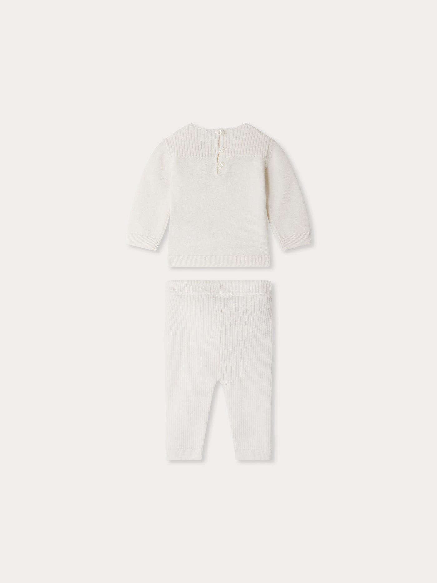 Atimy embroidered set in wool and cotton