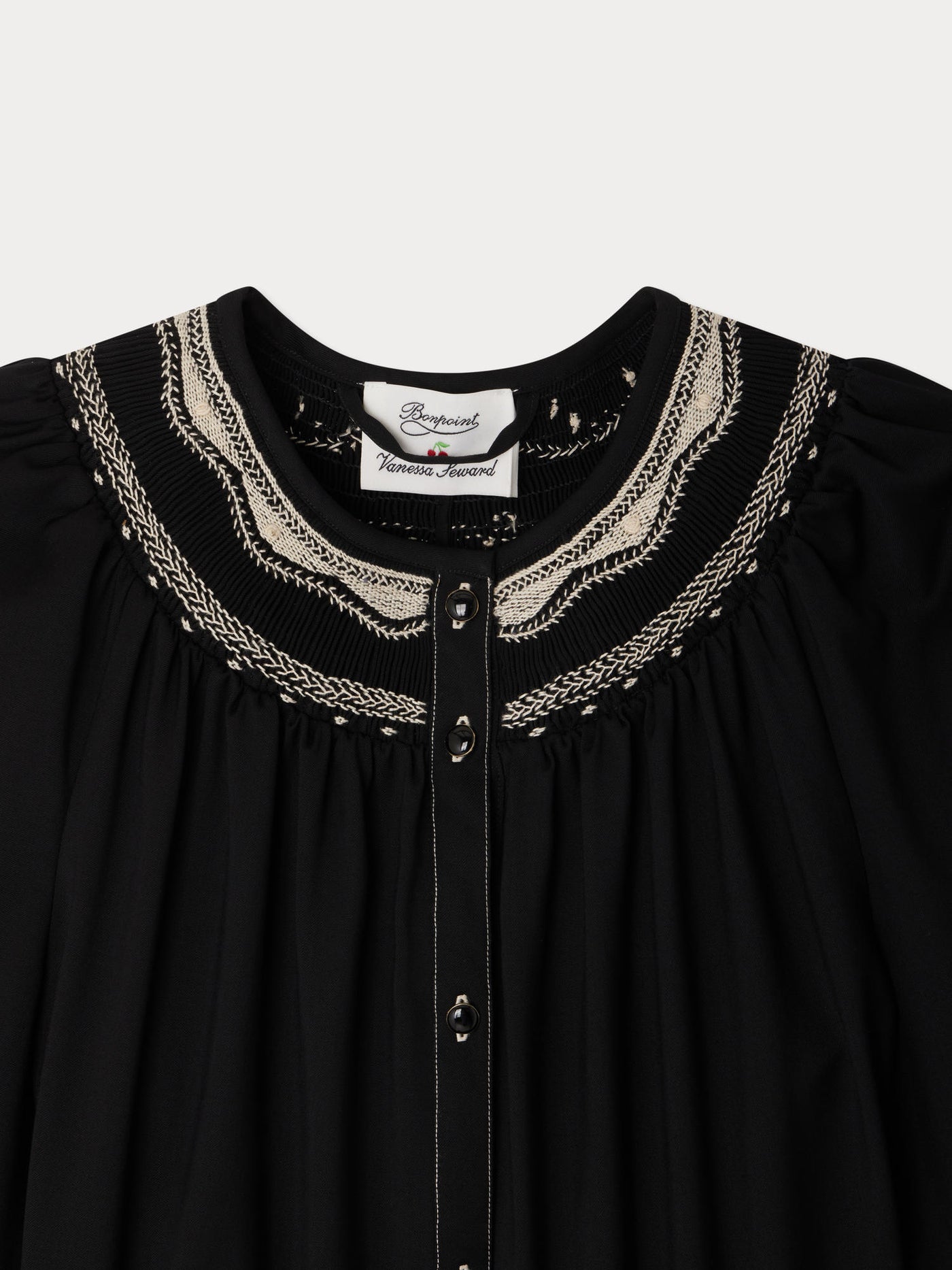 Bonpoint x Vanessa Seward smocked and embroidered Eclipse dress