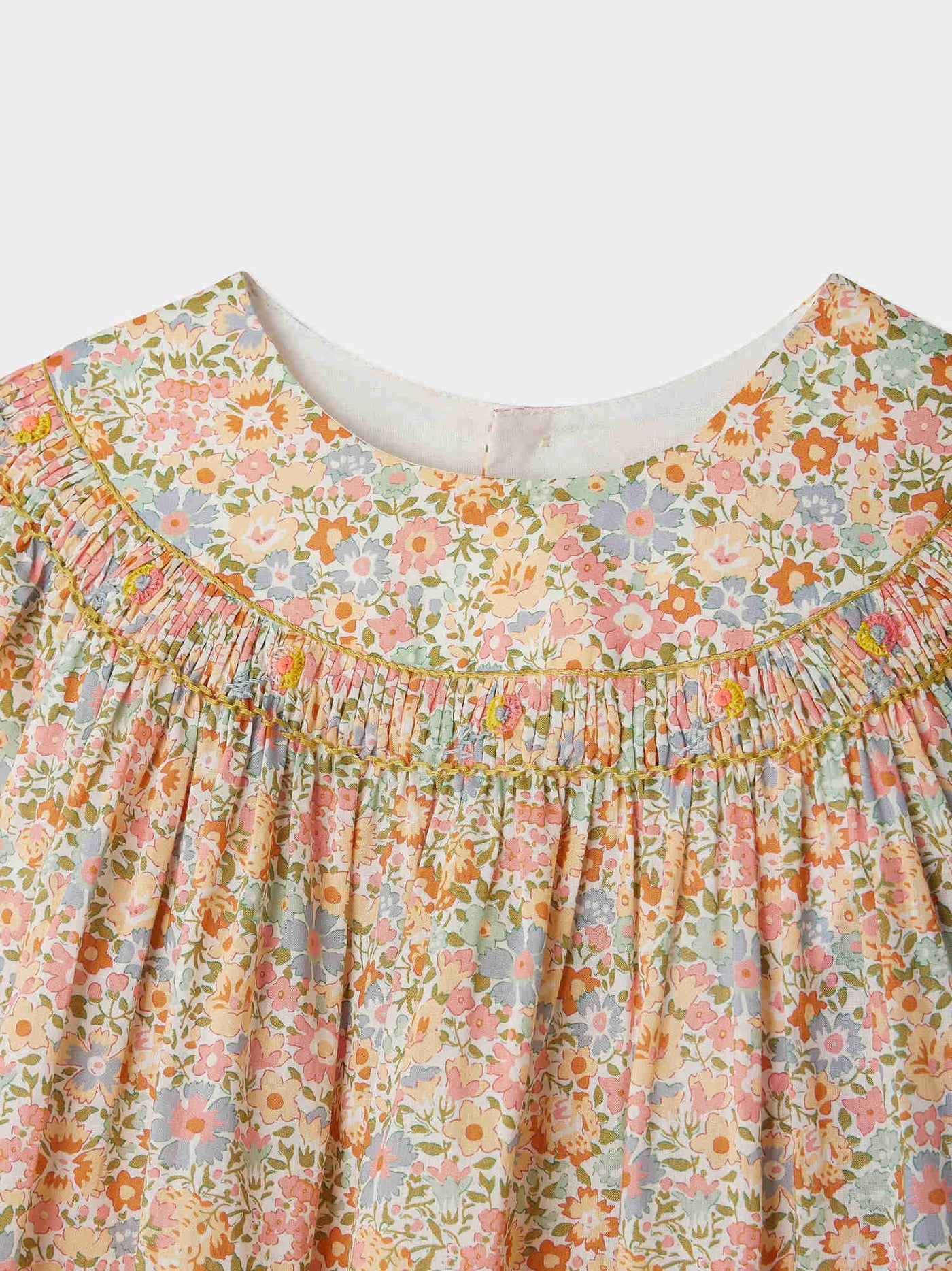 Eliotine smocked blouse made with Liberty fabrics