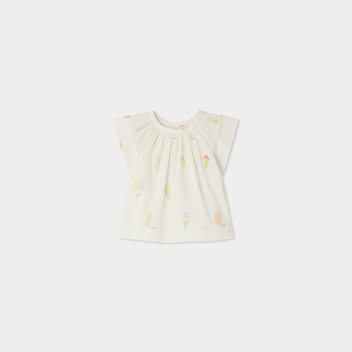 Alisia blouse in ice-cream printed poplin